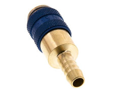 Brass DN 5 Blue Air Coupling Socket 6 mm Hose Pillar