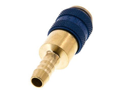 Brass DN 5 Blue Air Coupling Socket 6 mm Hose Pillar