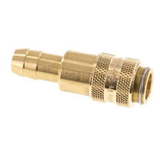 Brass DN 5 Air Coupling Socket 9 mm Hose Pillar Double Shut-Off