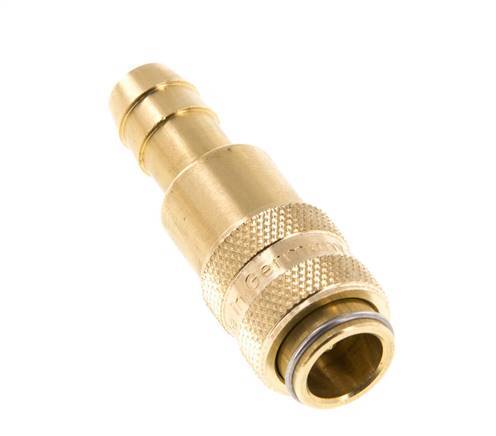 Brass DN 5 Air Coupling Socket 9 mm Hose Pillar Double Shut-Off