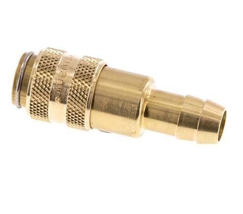 Brass DN 5 Air Coupling Socket 9 mm Hose Pillar Double Shut-Off