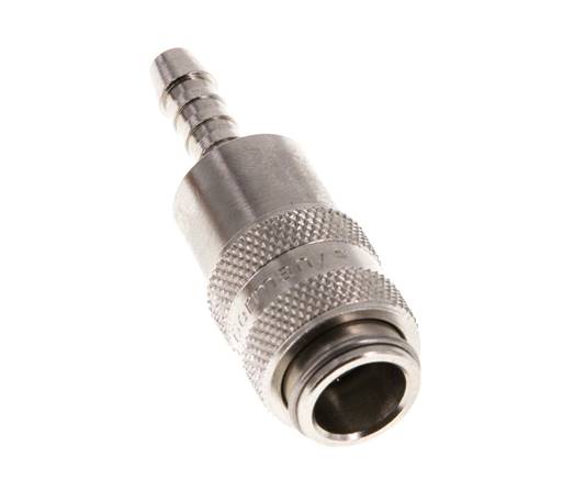 Nickel-plated Brass DN 5 Air Coupling Socket 6 mm Hose Pillar