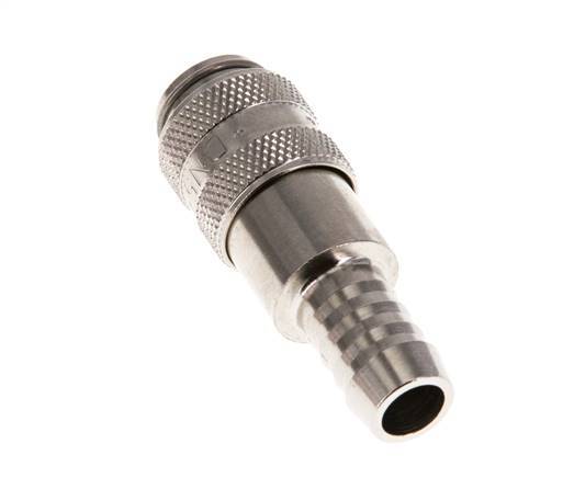Nickel-plated Brass DN 5 Air Coupling Socket 9 mm Hose Pillar