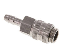 Stainless steel DN 5 Air Coupling Socket 6 mm Hose Pillar Double Shut-Off