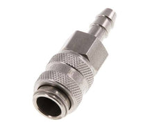 Stainless steel DN 5 Air Coupling Socket 6 mm Hose Pillar Double Shut-Off