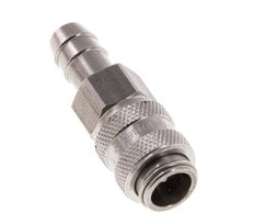 Stainless steel DN 5 Air Coupling Socket 9 mm Hose Pillar Double Shut-Off