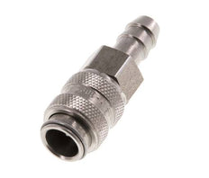 Stainless steel DN 5 Air Coupling Socket 8 mm Hose Pillar Double Shut-Off