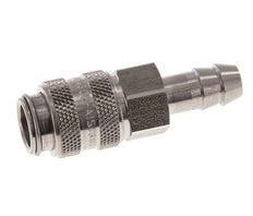 Stainless steel DN 5 Air Coupling Socket 8 mm Hose Pillar Double Shut-Off