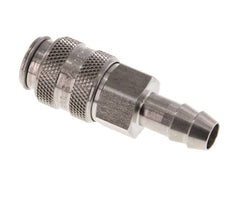 Stainless steel DN 5 Air Coupling Socket 8 mm Hose Pillar Double Shut-Off