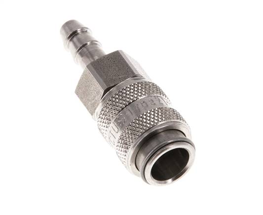 Stainless Steel 316L DN 5 Air Coupling Socket 4 mm Hose Pillar