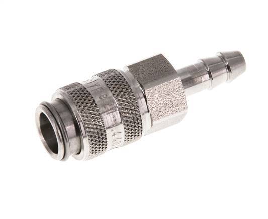 Stainless Steel 316L DN 5 Air Coupling Socket 6 mm Hose Pillar