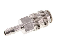 Stainless Steel 316L DN 5 Air Coupling Socket 4 mm Hose Pillar Double Shut-Off