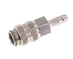 Stainless Steel 316L DN 5 Air Coupling Socket 4 mm Hose Pillar Double Shut-Off