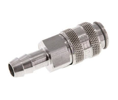 Stainless Steel 316L DN 5 Air Coupling Socket 8 mm Hose Pillar Double Shut-Off