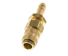 Brass DN 5 Air Coupling Socket 8 mm Hose Pillar Bulkhead