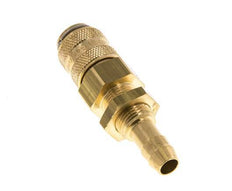 Brass DN 5 Air Coupling Socket 8 mm Hose Pillar Bulkhead