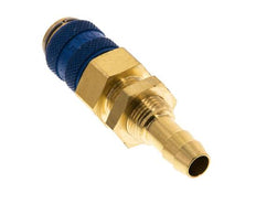Brass DN 5 Blue Air Coupling Socket 8 mm Hose Pillar Bulkhead