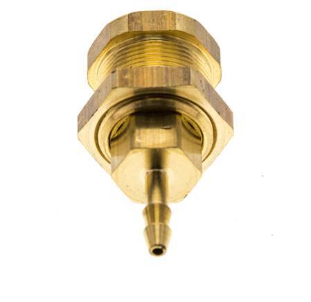 Brass DN 5 Air Coupling Socket 4 mm Hose Pillar Bulkhead Pull-Off
