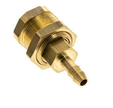 Brass DN 5 Air Coupling Socket 6 mm Hose Pillar Bulkhead Pull-Off