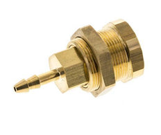 Brass DN 5 Air Coupling Socket 4 mm Hose Pillar Bulkhead Pull-Off Double Shut-Off