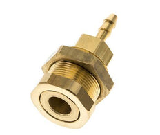 Brass DN 5 Air Coupling Socket 4 mm Hose Pillar Bulkhead Pull-Off Double Shut-Off