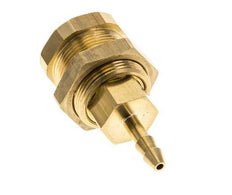 Brass DN 5 Air Coupling Socket 4 mm Hose Pillar Bulkhead Pull-Off Double Shut-Off