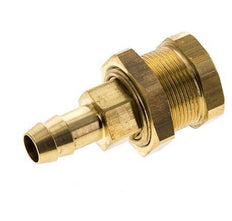 Brass DN 5 Air Coupling Socket 9 mm Hose Pillar Bulkhead Pull-Off Double Shut-Off