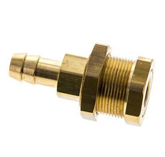 Brass DN 5 Air Coupling Socket 9 mm Hose Pillar Bulkhead Pull-Off Double Shut-Off