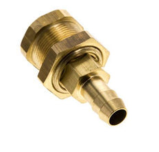 Brass DN 5 Air Coupling Socket 9 mm Hose Pillar Bulkhead Pull-Off Double Shut-Off