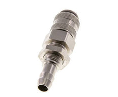 Nickel-plated Brass DN 5 Air Coupling Socket 8 mm Hose Pillar Bulkhead