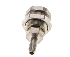 Nickel-plated Brass DN 5 Air Coupling Socket 6 mm Hose Pillar Bulkhead Pull-Off