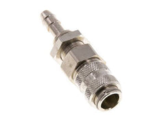 Nickel-plated Brass DN 5 Air Coupling Socket 6 mm Hose Pillar Bulkhead Double Shut-Off