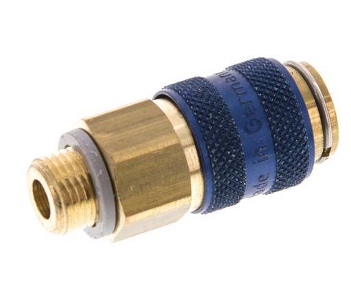 Brass DN 5 Blue Air Coupling Socket G 1/8 inch Male
