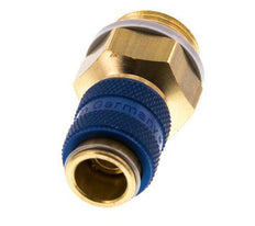 Brass DN 5 Blue Air Coupling Socket G 3/8 inch Male