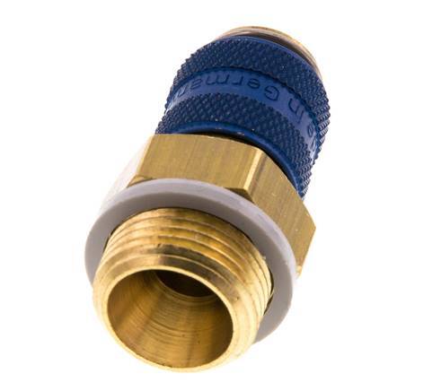 Brass DN 5 Blue Air Coupling Socket G 3/8 inch Male