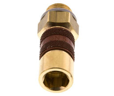 Brass DN 5 Brown-Coded Air Coupling Socket G 1/4 inch Male