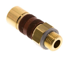 Brass DN 5 Brown-Coded Air Coupling Socket G 1/4 inch Male