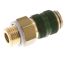 Brass DN 5 Green Air Coupling Socket G 1/4 inch Male