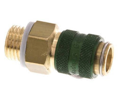 Brass DN 5 Green Air Coupling Socket G 1/4 inch Male