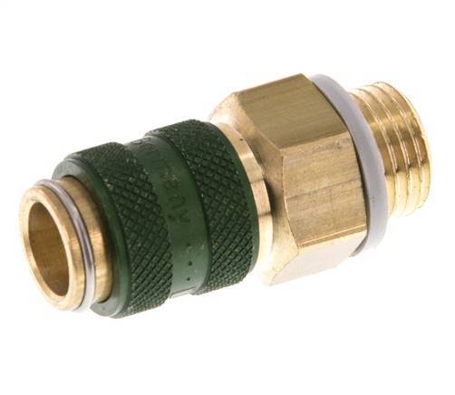 Brass DN 5 Green Air Coupling Socket G 1/4 inch Male