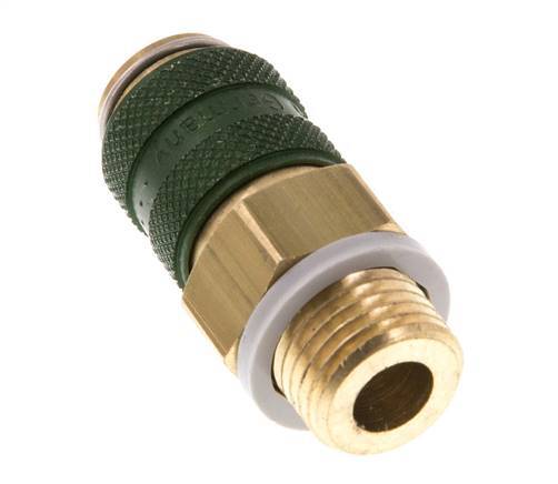 Brass DN 5 Green Air Coupling Socket G 1/4 inch Male