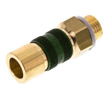 Brass DN 5 Green-Coded Air Coupling Socket G 1/4 inch Male