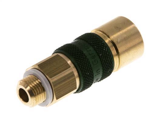 Brass DN 5 Green-Coded Air Coupling Socket G 1/8 inch Male