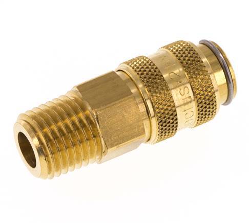 Brass DN 5 Air Coupling Socket 1/4 inch Male NPT