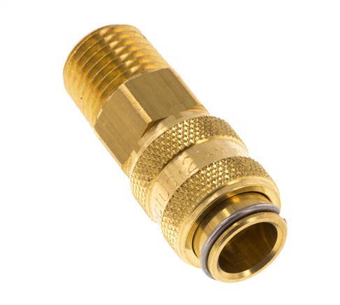 Brass DN 5 Air Coupling Socket 1/4 inch Male NPT