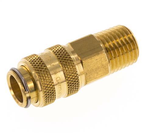Brass DN 5 Air Coupling Socket 1/4 inch Male NPT