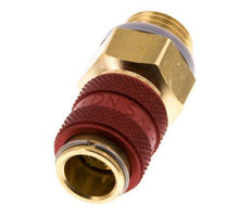 Brass DN 5 Red Air Coupling Socket G 1/4 inch Male
