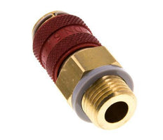 Brass DN 5 Red Air Coupling Socket G 1/4 inch Male