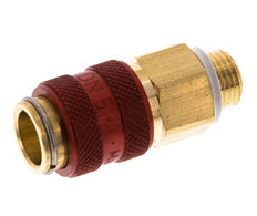 Brass DN 5 Red Air Coupling Socket G 1/8 inch Male