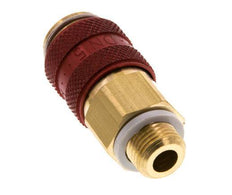 Brass DN 5 Red Air Coupling Socket G 1/8 inch Male